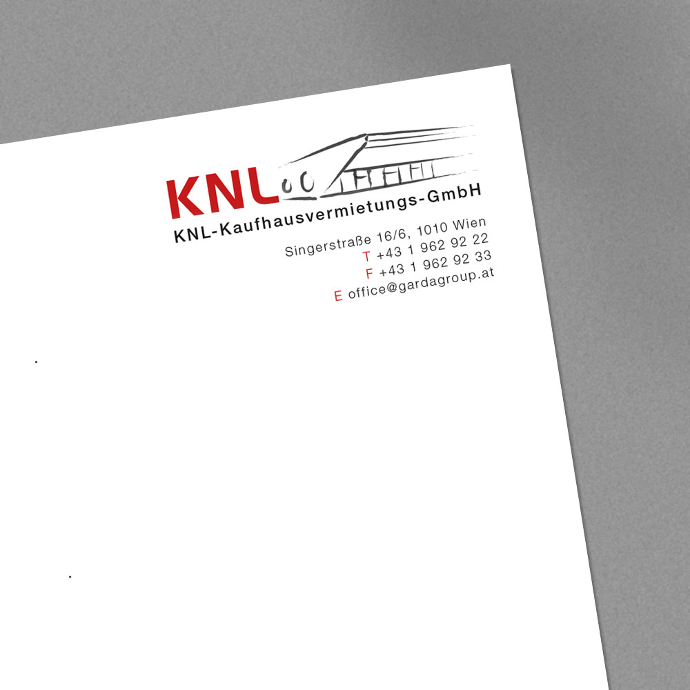 KNL: Logoentwicklung und Geschäftsausstattung