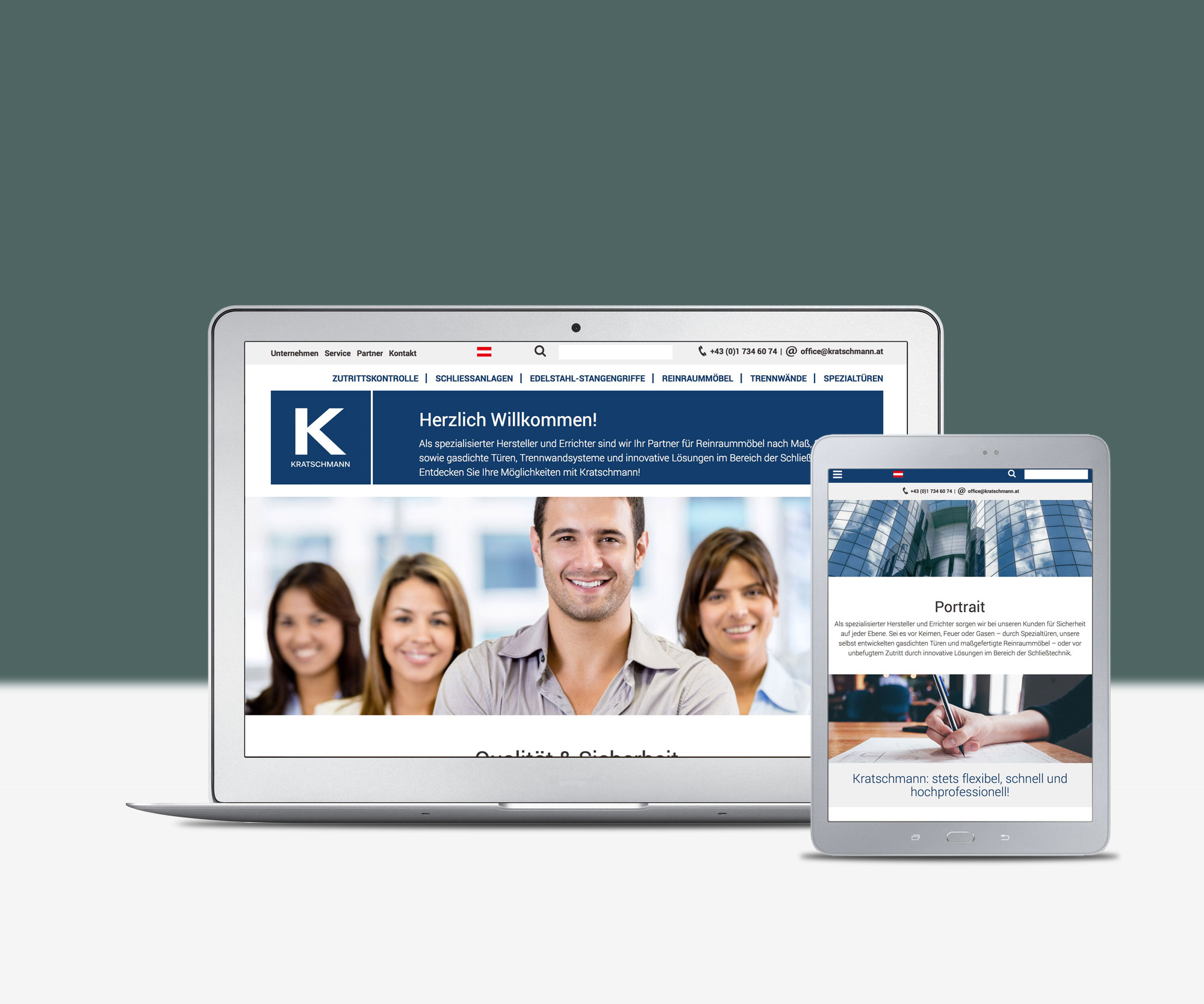 Kratschmann: Website mit CMS